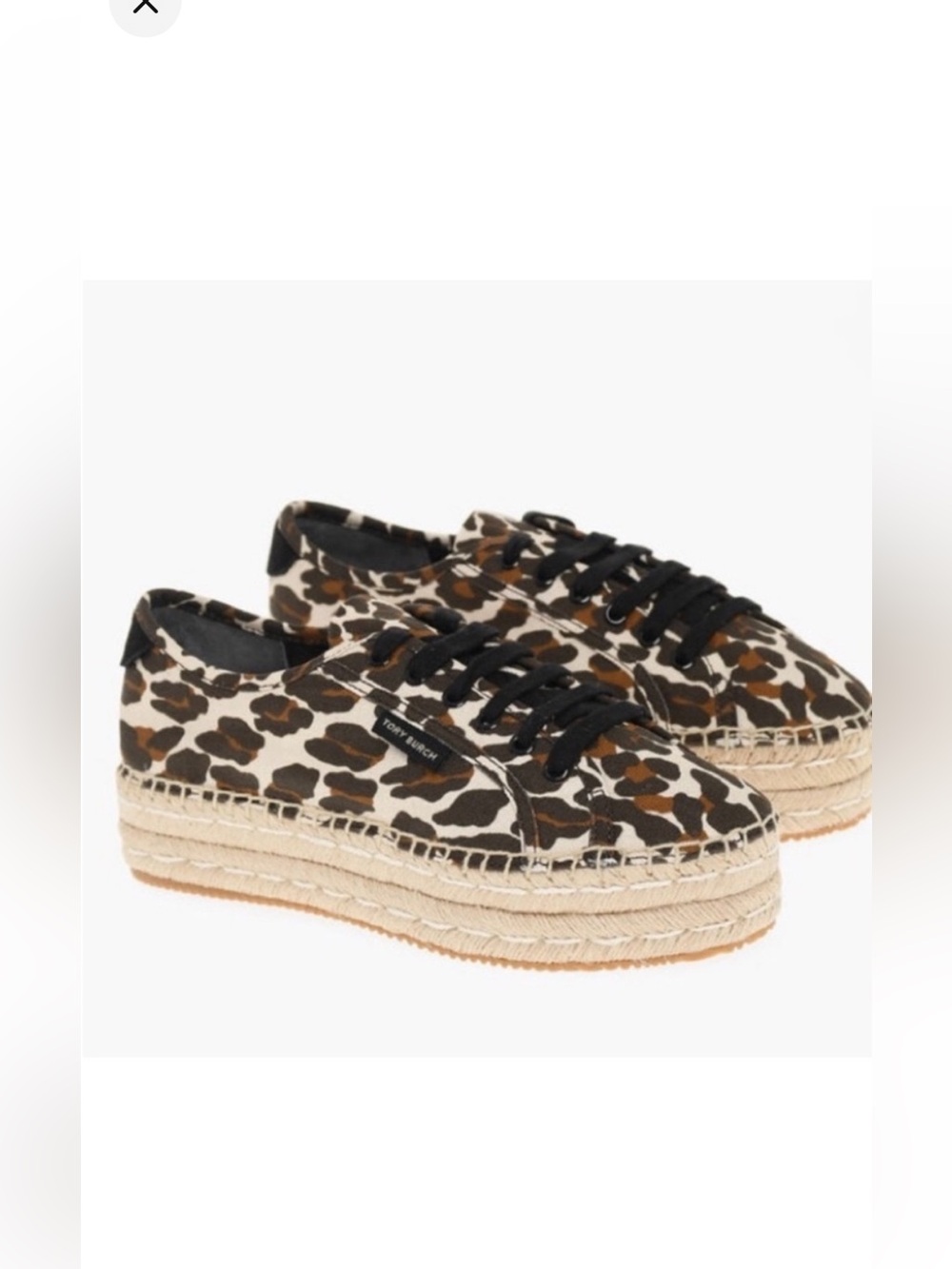 Tory Burch Black and Brown Espadrille Sneakers